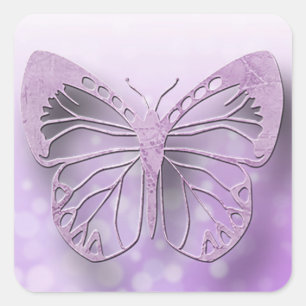 Etiquetas roxas da borboleta da lavanda