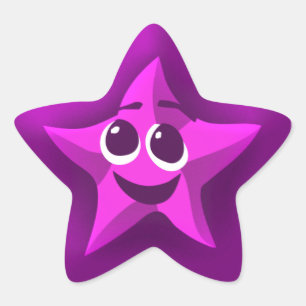 Etiquetas roxas da estrela de Thinkling