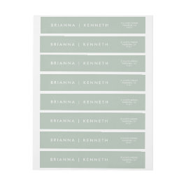 Etiquetas Sábio Simples Moderno com Casamento de Letra Branc