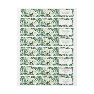 Etiquetas Saídas Tropicais Endereço de Devolução de Orquídea