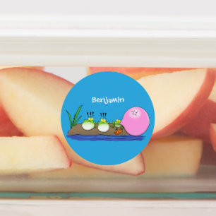 Etiquetas Sapos engraçados bonitos ilustração de desenho 