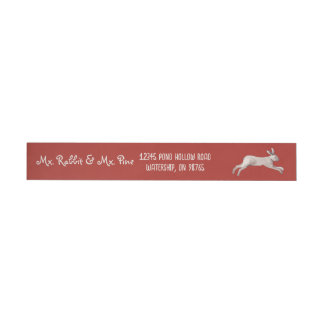 Etiquetas Serene Leaping Rabbit - Vermelho