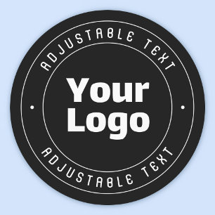 Etiquetas Seu logotipo e Modelo de texto editável Preto &