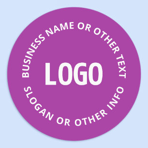 Etiquetas Seu logotipo e texto personalizável Violeta Roxo