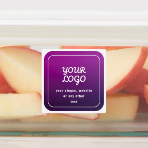 Etiquetas Seu Logotipo & Estilo Ombre Roxo Claro ao Escuro