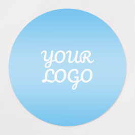 Etiquetas Seu Logotipo & Moderno Simples Ombre | Impermeável