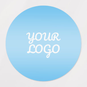 Etiquetas Seu Logotipo & Moderno Simples Ombre Impermeável