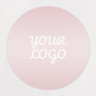 Etiquetas Seu logotipo & Ombre rosa moderno elegante   Imper