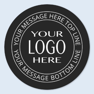 Etiquetas Seu Próprio Logotipo & Texto Circular Personalizáv