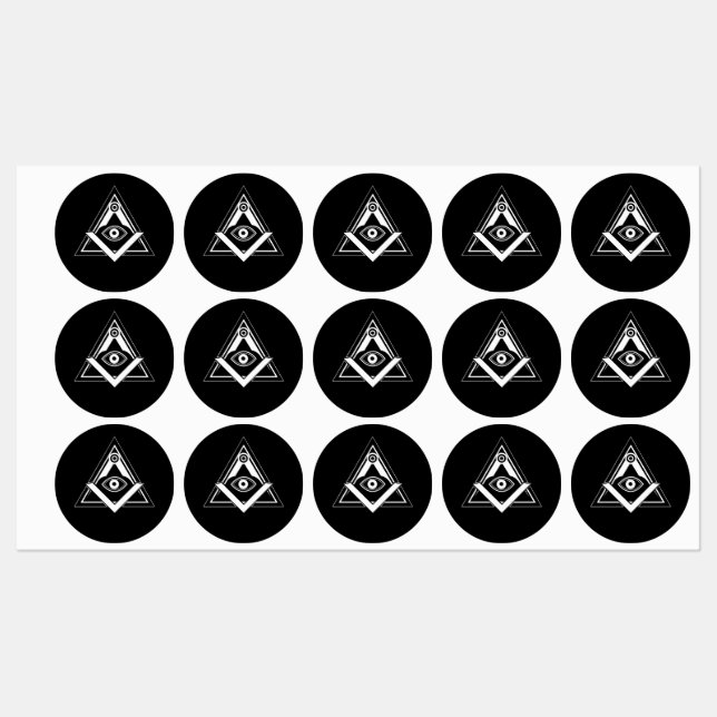 Etiquetas Símbolo de maçonaria (Folha)