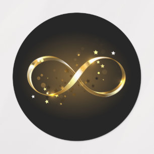 Etiquetas Símbolo Infinity do ouro