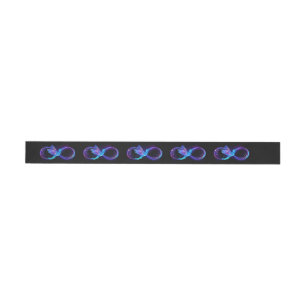 Etiquetas Símbolo Neon Infinity com Hummingbird brilhante