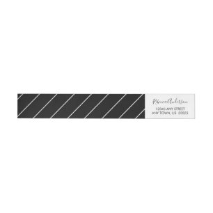 Etiquetas Simples e elegante preto e branco