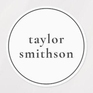 Etiquetas Simples Elegante Gênero Neutro Adicione Seu Nome E