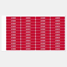 Etiquetas Simples Red Personalised Skinny