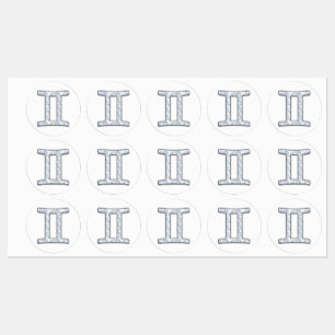 Etiquetas Sinal Gemini Zodiac da Mãe do Estilo Pérola