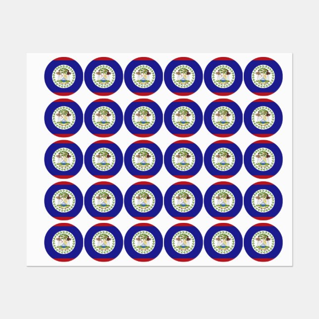 Etiquetas Sinalizador Belize (Folha)