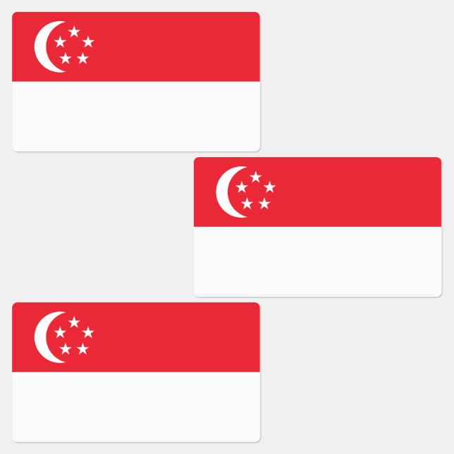 Etiquetas Singapore Flag (Grupo)