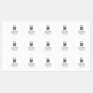 Etiquetas Site de casamento rsvp q r código adicionar nome t