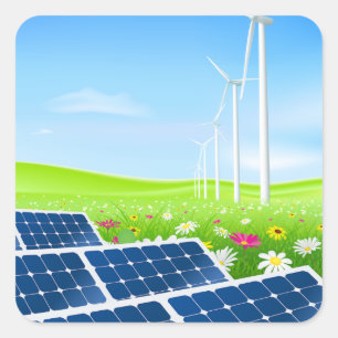 Etiquetas solares e das energias eólicas
