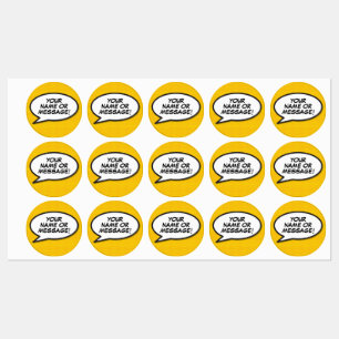 Etiquetas Sua Mensagem Diversão Diversão De Bolhas Retrópico