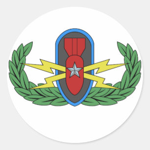 Etiquetas superiores do crachá do EOD