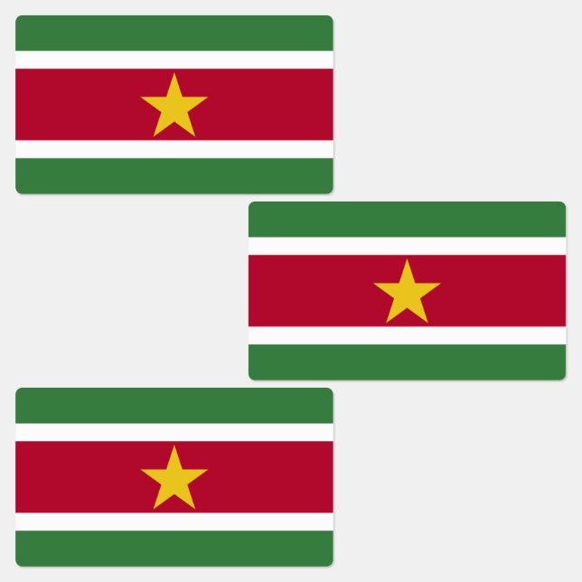 Etiquetas Suriname Flag (Grupo)