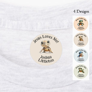 Etiquetas Tartarugas 4 Designs Roupas Personalizadas