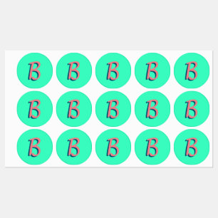 Etiquetas Texto 3D Cor-de-rosa com tendência inicial Neon