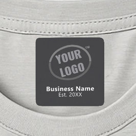 Etiquetas Texto personalizado do nome comercial preto modern