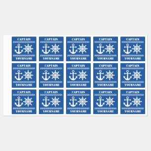 Etiquetas Texto personalizado náutico e patch de cor