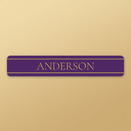 Etiquetas Texto Personalizável Elegante | Dourado e profundo