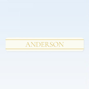 Etiquetas Texto Simples Elegante Personalizável Dourado Br
