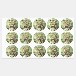 Etiquetas tigre metálico