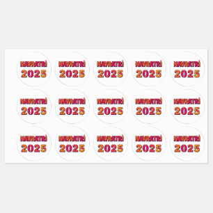 Etiquetas Tipografia Colorida "NAVRATRI 2025"