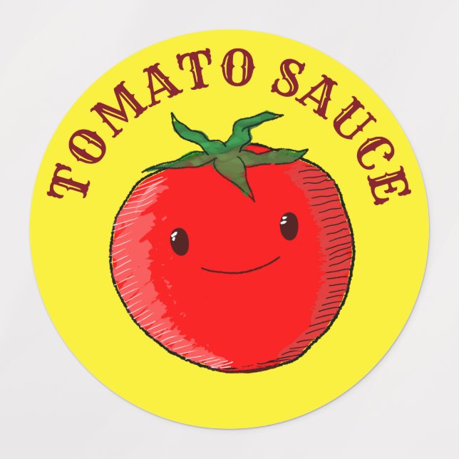 Etiquetas Tomate de Cartoon (Design 1)