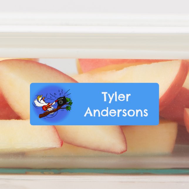 Etiquetas Toque de guitarra engraçado personalizado (Afixado)