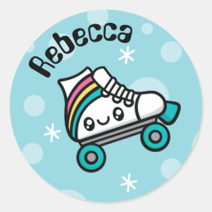 Etiquetas totalmente bonitos do skate de rolo dos