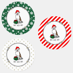 Etiquetas Touro para Papais noeis de Natal (lt brindle white