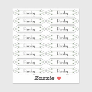 Etiquetas tradicionais de erva do Jardim francês