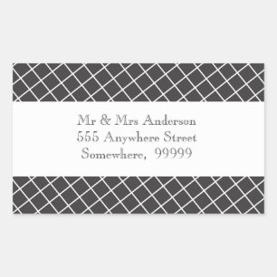 Etiquetas transversais pretas & brancas do vintage