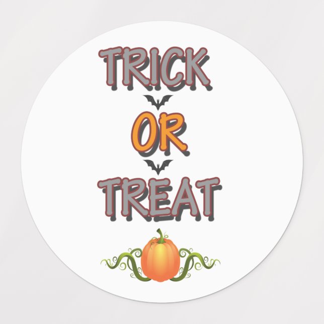 Etiquetas Trick ou Treine Festas Famosas de Halloween Dizend (Design 1)