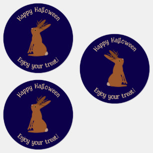 Etiquetas Truque de Jackalope do Halloween ou tratamento per