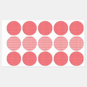 Etiquetas Um desenho abstrato vermelho e laranja vívido com 