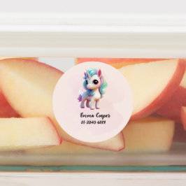 Etiquetas Unicórnio de Cute Personalizado,Nome,Número de Tel