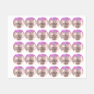 Etiquetas Unidades cor-de-rosa Produtos cosméticos de Rosa 