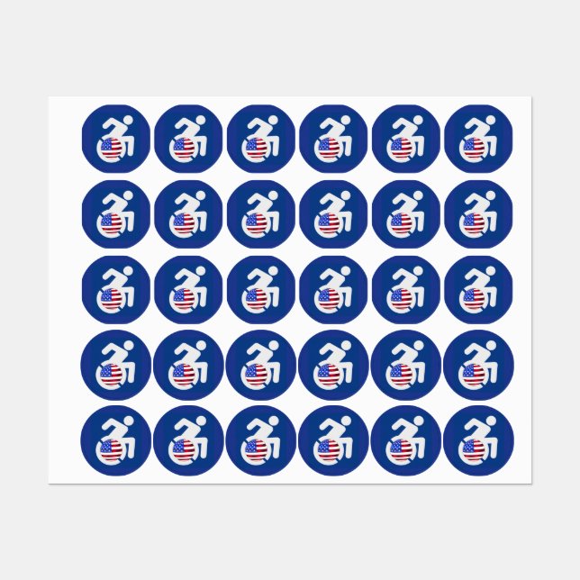 Etiquetas USA Handicapped (Folha)