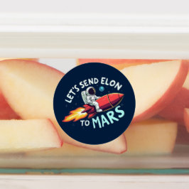 Etiquetas Vamos Enviar Elon para Mars Stickers