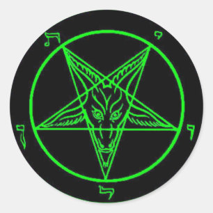Etiquetas verdes de Baphomet