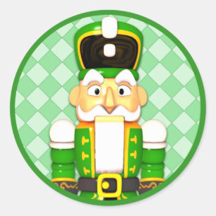 Etiquetas verdes do feriado do Natal do Nutcracker